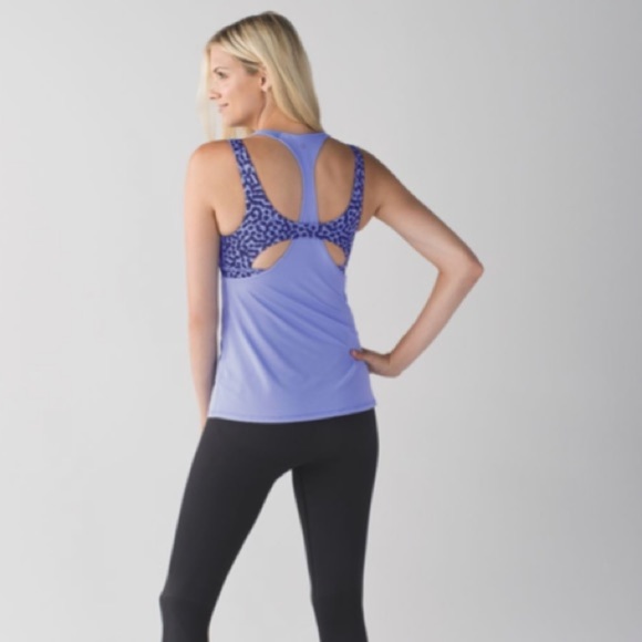 lululemon athletica Tops - Lululemon All Sport Support Tank Ace Spot Lullaby Black size 8